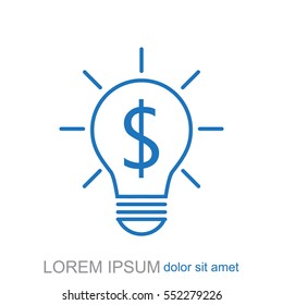Line icon-the idea of the dollar