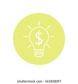 Line icon-the idea of the dollar