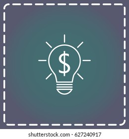 Line icon-the idea of the dollar