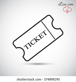 Line icon-ticket