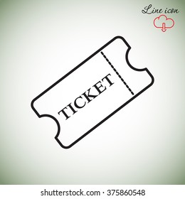 Line icon-ticket