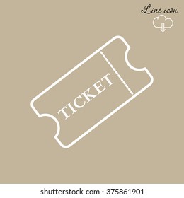 Line icon-ticket