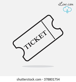 Line icon-ticket