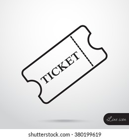 Line icon-ticket