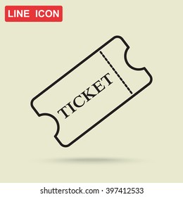 Line icon-ticket