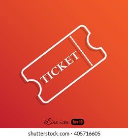 Line icon-ticket