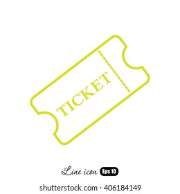 Line icon-ticket
