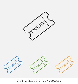 Line icon-ticket