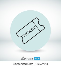 Line icon-ticket