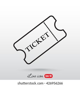 Line icon-ticket