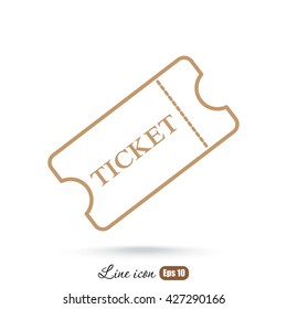 Line icon-ticket
