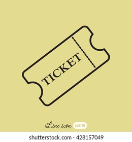 Line icon-ticket