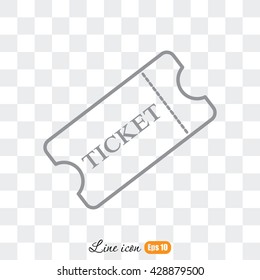 Line icon-ticket