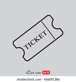 Line icon-ticket
