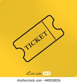 Line icon-ticket