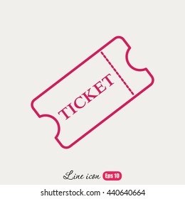 Line icon-ticket