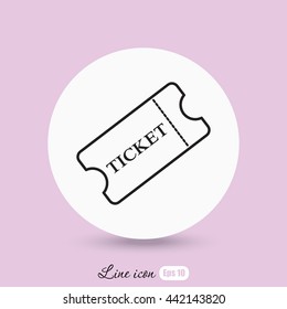 Line icon-ticket