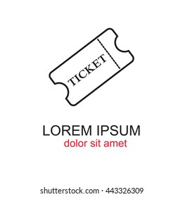 Line icon-ticket