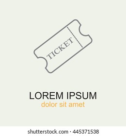 Line icon-ticket