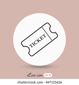 Line icon-ticket