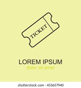 Line icon-ticket