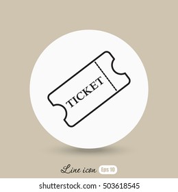 Line icon-ticket