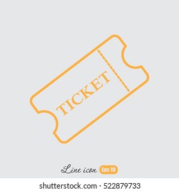 Line icon-ticket