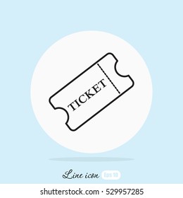 Line icon-ticket