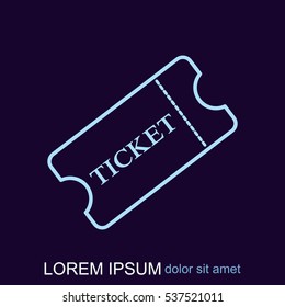 Line icon-ticket