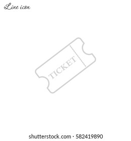 Line icon-ticket