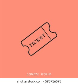 Line icon-ticket