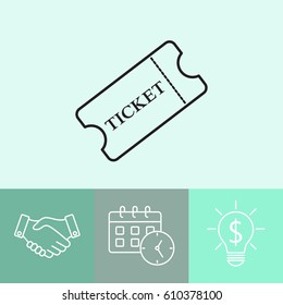 Line icon-ticket