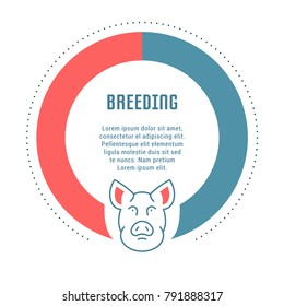 Line illustration of breeding. Concept for web banners and printed materials. Template for website banner and landing page.