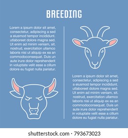 Line illustration of breeding. Concept for web banners and printed materials. Template for website banner and landing page.