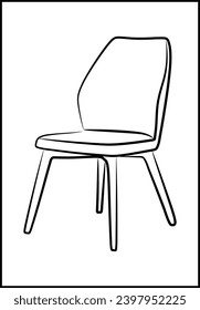 
line illustration of a chair