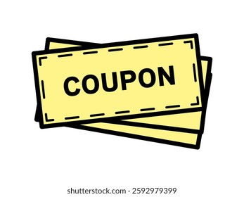 Line illustration of a coupon