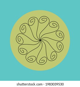 Diseño de ilustración de línea con patrón.