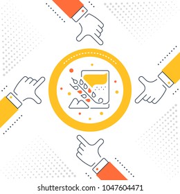 Line illustration of flour. Concept for web banners and printed materials. Template for website banner and landing page.