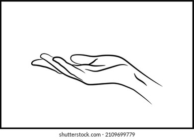 line illustration of the hand