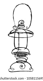 Line illustration of lantern
