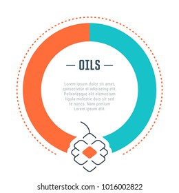 Line illustration of oils. Concept for web banners and printed materials. Template for website banner and landing page.