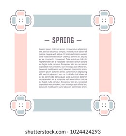 Line illustration of spring. Concept for web banners and printed materials. Template for website banner and landing page.