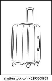 line illustration of a suitcase