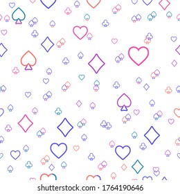 Line illustration texture depicting the chaotic characters in suits of playing cards.