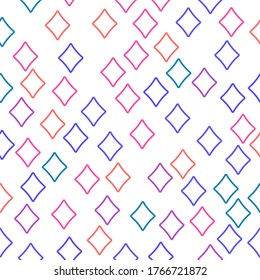 Line illustration texture depicting the chaotic characters in suits of playing cards.
