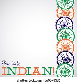 Line India Independence Day card in vector format.