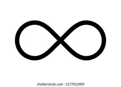 Line Infinity symbol editable stroke isolated on white background. Vector