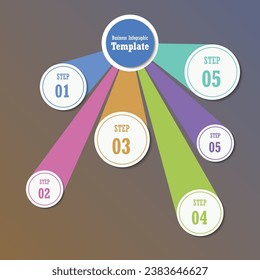 The line info-graphic template design