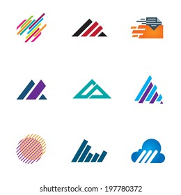 Line inspiration professional design symbol fast triangle logo speed icons