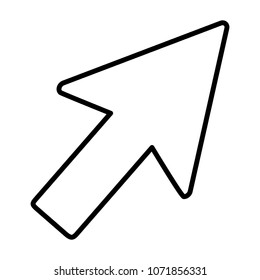 line interface mouse cursor computer sign